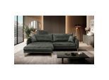 P & B , Grün , Textil , Ottomane links, L-Form , 264x196 cm , Made in EU , Liegefunktion ,