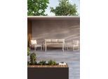 Gartenlounge-Set VENTURE HOME "Catania, großzügiges Outdoor-Set für hohen Sitzkomfort", beige, beige, beige, beige, B:179cm H:67cm T:135cm, Glas, Polyester, Stahl, Sitzmöbel-Sets, Loungemöbel mit Stoffbezug, angenehm, weich
