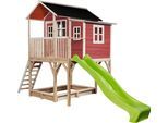 Spielturm EXIT "Loft 750", rot, Spieltürme, KinderB:190cm H:269cm T:443cm, Holz, BxTxH: 190x443x269 cm, B:190cm H:269cm T:443cm