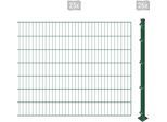 Einstabmattenzaun ARVOTEC "ESSENTIAL 140 zum Einbetonieren", grün (dunkelgrün), H:140cm, Kunststoff, Stahl, Zaunelemente, Zaunhöhe 140 cm, Zaunlänge 2 - 60 m
