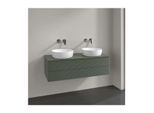 Villeroy und Boch Antao Waschtisch-Unterschrank L24150HL mit Beleuchtung, 2 Auszüge, 1200 x 360 x 500 mm, Front mit Struktur, Leaf Green Matt Lacquer / Leaf Green Matt Lacquer