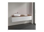 Villeroy und Boch Antao Waschtisch-Unterschrank K26012GF 160x36x50cm, Waschbeckenplattenfarbe warm walnut, glossy white lacquer