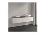 Villeroy und Boch Antao Waschtisch-Unterschrank K38152GF 160x36x50cm, Hahnlochbohrung, Waschbeckenplattenfarbe warm walnut, glossy white lacquer