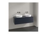 Villeroy und Boch Antao Waschtisch-Unterschrank L24150HG mit Beleuchtung, 2 Auszüge, 1200 x 360 x 500 mm, Front mit Struktur, Midnight Blue Matt Lacquer / Midnight Blue Matt Lacquer