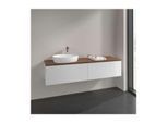 Villeroy und Boch Antao Waschtisch-Unterschrank K37012GF 160x36x50cm, Waschbeckenplattenfarbe warm walnut, glossy white lacquer