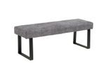 Livetastic Sitzbank, Dunkelgrau, Metall, Textil, 3-Sitzer, 140x49x47 cm, Esszimmer, Bänke, Sitzbänke