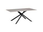 P & B Esstisch, Grau, Metall, Keramik, rechteckig, konisch, 90x76x180 cm, Esszimmer, Tische, Esstische, Esstische Keramik