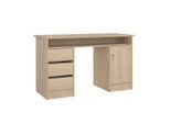 P & B Schreibtisch, Eiche, Holzwerkstoff, Holzoptik, 3 Schublade(n) Schubladen, rechteckig, 55x75.6x126 cm, Stauraum, abschließbar, Arbeitszimmer, Schreibtische, Bürotische