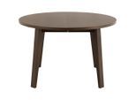 P & B Esstisch , Dunkelbraun , Holz, Holzwerkstoff , Eiche , furniert , rund , rund , 120x75x120-220 cm , ausziehbar , Esszimmer, Esstische, Holztische, Esstische furniert
