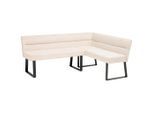 Livetastic Eckbank, Beige, Metall, Textil, 5-Sitzer, L-Form, 190x150 cm, Esszimmer, Bänke, Eckbänke