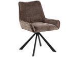 P & B Stuhl, Braun, Metall, Textil, A-Form, 59x81x56 cm, Sitzfläche 360° drehbar, Esszimmer, Stühle, Esszimmerstühle, Vierfußstühle