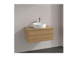 Villeroy und Boch Antao Waschtisch-Unterschrank K19151HN 80x36x50cm, Hahnloch, Waschbeckenplattenfarbe honey oak, honey oak