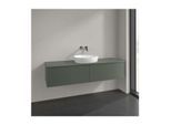 Villeroy und Boch Antao Waschtisch-Unterschrank L36050HL mit Beleuchtung, 2 Auszüge, 1600 x 360 x 500 mm, Front ohne Struktur, Leaf Green Matt Lacquer / Leaf Green Matt Lacquer