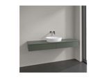 Villeroy und Boch Antao Waschtisch-Unterschrank L14050HL mit Beleuchtung, 2 Auszüge, 1600 x 190 x 500 mm, Front ohne Struktur, Leaf Green Matt Lacquer / Leaf Green Matt Lacquer