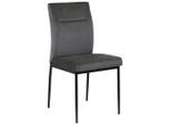 P & B , Schwarz, Dunkelgrau , Metall, Textil , 90.5x45 cm , Reach , Esszimmer, Esszimmerstühle, Polsterstühle