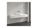 Villeroy und Boch Antao Waschtisch-Unterschrank L14050MT mit Beleuchtung, 2 Auszüge, 1600 x 190 x 500 mm, Front ohne Struktur, White Matt Lacquer / White Matt Lacquer
