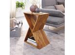 FineBuy Beistelltisch Holz Massiv 43x60x30cm Wohnzimmertisch Couchtisch Tisch