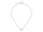 Kette mit Anhänger "mit Anhänger in Herzform, Silber 925", silber, GIORGIO MARTELLO MILANO, Halsketten, Damen, 45cm, Silber 925 (Sterlingsilber)