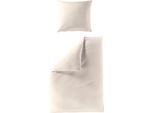 Bettwäsche BIERBAUM "Elegant uni", beige (natur), B/L: 240cm x 220cm, 1 Stk., 2 Stk., Mako-Satin, B/L: 80cm x 40cm & 80cm x 40cm, 3 Stk., Mako-Satin, Obermaterial: 100% Baumwolle, Bettwäsche, Bettwäsche, Mako-Satin, 100 % Baumwolle, Uni, pflegeleicht