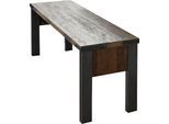 Sitzbank HOME AFFAIRE "Bristol", old woodfarben, anthrazit matera, Sitzbänke, Essbank Sitzbank Holzbank, Esszimmerbank mit Platz für 2 Personen - (B/T/H) 140/35/44 cm