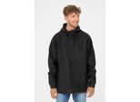Regenjacke DERBE "Passby_plain", Herren, Gr. XXL, schwarz (jet schwarz), Obermaterial: 100% Polyester. Futter: 100% Polyester, Basic, normal, Bündchen, Jacken Regenjacke, wasserabweisend, winddicht, Kapuze
