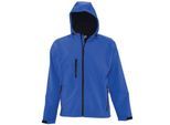 SOLS Heren Replay Soft Shell Jas met capuchon (Koningsblauw)