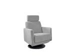 Livetastic , Silberfarben , Textil , Uni , 77x105x87-154 cm , Made in EU , Stoffauswahl, Relaxfunktion, Sitzfläche 360° drehbar , Wohnzimmer, Sessel, Relaxsessel