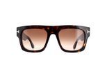 Tom Ford FT0711 Fausto 52F dark havana brown gradient sunglasses