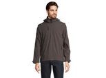 SOLS Unisex volwassen Falcon 3 in 1 Soft Shell Jas (Houtskool Grijs Effen)
