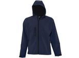 SOLS Heren Replay Soft Shell Jas met capuchon (Franse marine)
