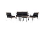 Loungegarnitur Paola 5-tlg. Rattan geflecht