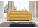 Schlafsofa EGOITALIANO "Cabiria, Design und super Sitz- und Liegekomfort", gelb, B:226cm H:97cm T:103cm, Sofas, Schlafsofa, Sofa inkl. Schlaffunktion, Kopfteile verstellbar, mit Metallfüßen