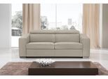 2,5-Sitzer EGOITALIANO "Cabiria, Design und super Sitzkomfort", grau (opal grau), B:226cm H:97cm T:103cm, Luxus-Micofaser Lederoptik (100% Polyester) ist ein neues technisches Gewebe mit einem visuellen und taktilen Aspekt, der dem Nubuk sehr nahe kommt, mit innovativen Eigenschaften. Seine außerordentliche Weichheit kommt von einem exklusiven Produktionsprozess, der Unreinheiten und Unregelmäßigk