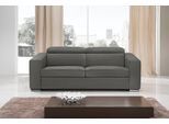 Schlafsofa EGOITALIANO "Cabiria, Design und super Sitz- und Liegekomfort", grau (smoke), B:226cm H:97cm T:103cm, Luxus-Micofaser Lederoptik (100% Polyester) ist ein neues technisches Gewebe mit einem visuellen und taktilen Aspekt, der dem Nubuk sehr nahe kommt, mit innovativen Eigenschaften. Seine außerordentliche Weichheit kommt von einem exklusiven Produktionsprozess, der Unreinheiten und Unrege