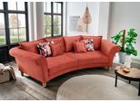 Big-Sofa HOME AFFAIRE "Tassilo geschwungene Formensprache, bequem, Mega Sofa, Breite 350cm", orange (koralle), B:350cm H:95cm T:110cm, 100% Polyester, Sofas, Big-Sofa