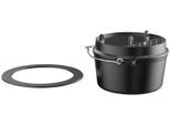 Kochtopf TEPRO "Guss-Dutch-Oven-Einleger", schwarz, B:32,5cm H:18,4cm L:31cm, Töpfe, Kochtopf, BxLxH: 32,5x31x18,4 cm