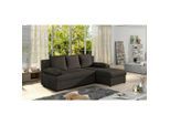 P & B , Dunkelbraun , Textil , L-Form , 201x143 cm , Made in EU , Wohnzimmer, Sofas & Couches, Wohnlandschaften, Ecksofas