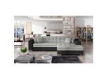 P & B , Grau, Schwarz , Textil , L-Form , 296x194 cm , Made in EU , Wohnzimmer, Sofas & Couches, Wohnlandschaften, Ecksofas