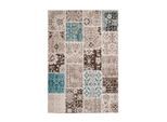 Kayoom , Taupe , Textil , Patchwork , rechteckig , 160x230 cm , Oeko-Tex® Standard 100 ,