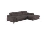 Livetastic , Anthrazit , Textil , Ottomane rechts, L-Form , 244x166 cm , Made in EU , Stoffauswahl, Liegefunktion, Rücken echt, Armteil links , Wohnzimmer, Sofas & Couches, Schlafsofas, Ecksofas mit Schlaffunktion