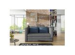 P & B , Blau, Grau , Textil , 132x62x70 cm , Wohnzimmer, Sofas & Couches, Schlafsofas, Schlafsofas