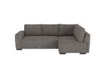Mid.you , Grau , Textil , seitenverkehrt montierbar, L-Form , 252x170 cm , Liegefunktion ,