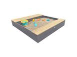 Möbelix , Braun, Grau , Holz , Hemlocktanne , 117x18.7x119 cm , EN 71, CE, FSC 100% , hoher Rand, mit Holzschutz vorbehandelt , Spielwaren, Outdoorspielzeug, Sand- & Wasserspielzeug, Sandkasten