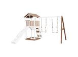 Möbelix , Braun, Weiß , Holz, Kunststoff , 356.6x241.9x349 cm , EN 71, CE, FSC 100% , Spielwaren, Outdoorspielzeug, Spieltürme