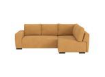 Mid.you , Senfgelb , Textil , seitenverkehrt montierbar, L-Form , 252x170 cm , Liegefunktion , Wohnzimmer, Sofas & Couches, Wohnlandschaften, Ecksofas