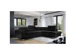 P & B , Schwarz , Textil , L-Form , 278x205 cm , Made in EU ,