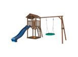 Möbelix , Blau, Braun , Holz , Zeder , 356.6x241.9x349 cm , FSC ,