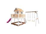 Möbelix , Braun, Weiß, Lila , Holz , Hemlocktanne , 613x291x277 cm , EN 71, CE, FSC 100% ,
