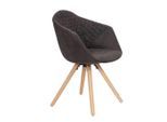 Kayoom , Braun, Schwarz , Holz, Textil , Buche , 59x82x55 cm ,