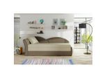 P & B , Braun, Beige , Textil , 218x80 cm , Wohnzimmer, Sofas & Couches, Relaxliegen & Récamièren, Récamièren & Ottomanen